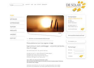 Neuer Internetauftritt des Solaranlagenanbieters 'Die Solar'