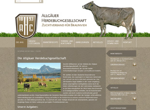 Neuer Webauftritt der Allgäuer Herdebuchgesellschaft Kaufbeuren und Kempten