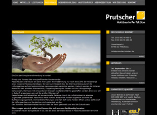 Content Management Systen für die Firma Prutscher Holzbau aus Oy-Mittelberg
