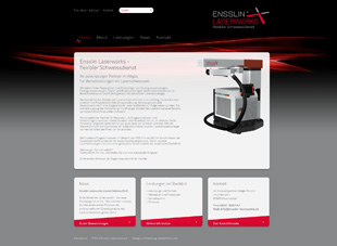 Webseite ensslin-laserworks.de