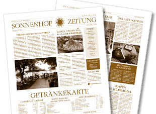 Gasthauszeitung des Restaurants Sonnenhof
