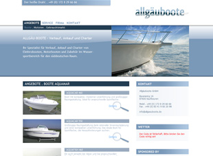 Neuer Webauftritt für den Bootshandel Allgäuboote GmbH aus Kaufbeuren
