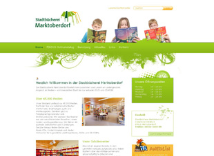 Webseite der Stadtbücherei Marktoberdorf